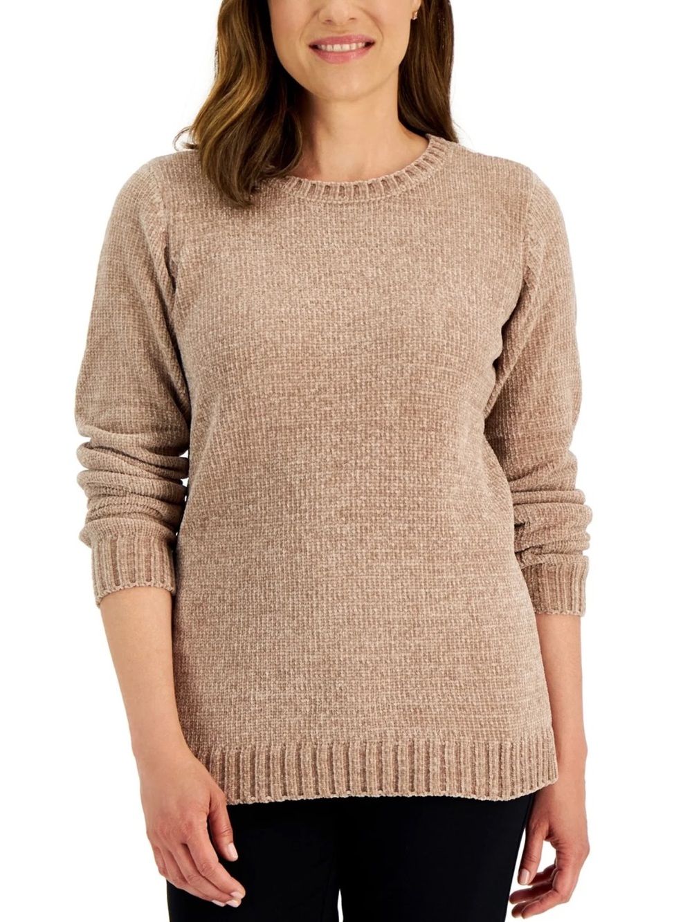 NWT Karen Scott Women's Basic Chenille Sweater, Created for Macy's